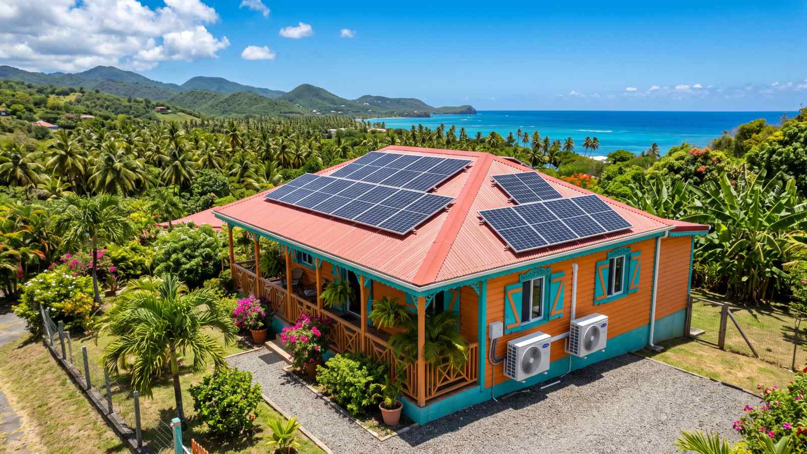 panneaux solaires climatisation Martinique